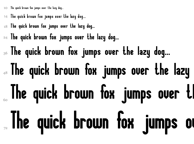Knowledge Power font waterfall